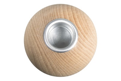 Rohholzkugel Kerzenhalter, 7cm ø, Box 1Stück