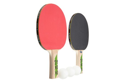 Donic-Schildkröt, Donic-Schildkröt 2er Set Fetzner 400 Tischtennisschläger, Schildkröt Tischtennis-Set Speedy Fetzner 400 | 2 Schläger | 3 Bälle