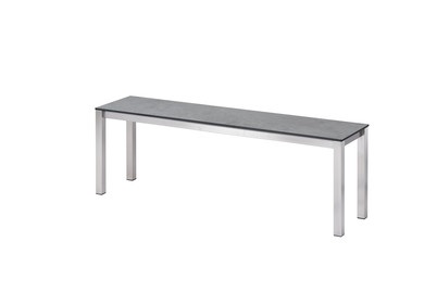 Home&More, Home and More Gartenbank Stettin HPL hellgrau, klein, Ellems Gartenbank Stettin HPL Hellgrau | 140 × 32.5 × 45 cm