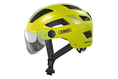 ABUS, Abus Hyban 2.0 ACE Velohelm neongelb, ABUS Hyban 2.0 ACE Velohelm mit Visier - Signal Yellow (Grösse: M (52-57 cm))