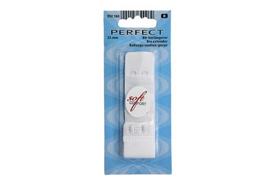 Perfect, BH-Verlängerer, weiss 25mm, 3x2 Haken, Perfect BH-Verlängerer Weiss | 25 mm | 3 × 2 Haken