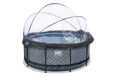 Exit, Exit Frame Pool ø360x122cm, Grau, 