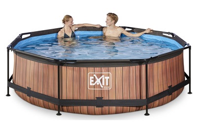 Exit, Exit Frame Pool ø300x76cm, Holzoptik, 
