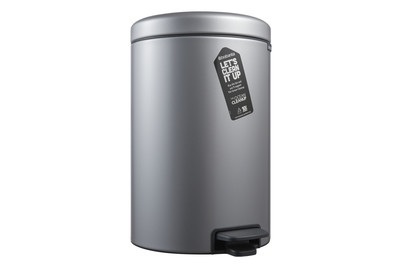 BRABANTIA, Brabantia-New Icon Tretabfalleimer 20L, Metallic Grey, Brabantia Treteimer Newicon | 46.7 × 29 × 38 cm | 20L