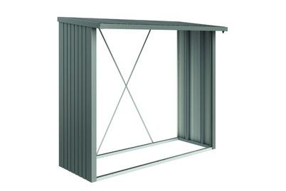 undefined, Kaminholzregal WS230, Biohort Kaminholzlager WoodStock 230 Quarzgrau