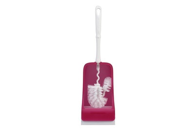 Ebnat, WC-Garnitur Flex mit Randreiniger, pink, Ebnat WC-Garnitur Flex mit Randreiniger Pink | 38 × 12 × 11.5 cm