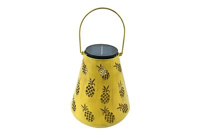 Home&More, Solar LED Laterne gelb 26x26x31cm, 