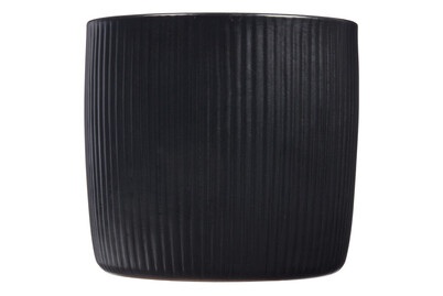 XXXLutz, XXXLutz Übertopf , 64683 , Schwarz , Keramik , 18x16 cm , gepulvert , 003091044702, Scheurich Übertopf Ebano | ? 17.6 cm