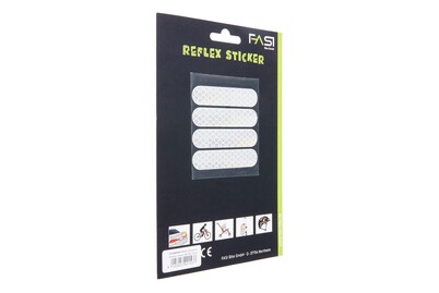 fasi, FASI Reflex-Sticker Streifen 3M weiss, Fasi Reflex-Sticker Streifen Weiss | 68 × 15 mm | 4 Stück