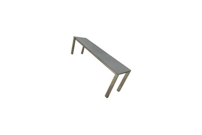 NoName, Gartenbank Keramik klein calce nero Edelstahl, Ellems Stettin Gartenbank Keramik Calce Nero | 140 x 32.5 x 45 cm