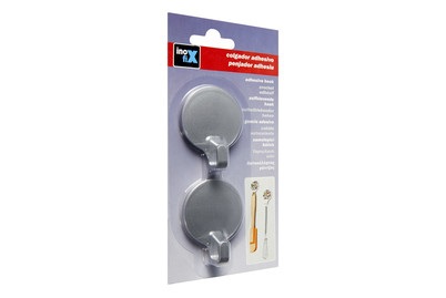 NoName, Klebehaken rund matt chrome Inofix, Inofix Klebehaken Rund Mattchrom