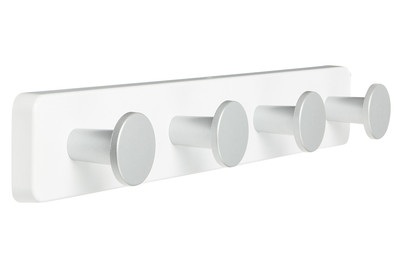 NoName, Wandgarderobe, Weiss Abs, 4 Haken Chrom, 