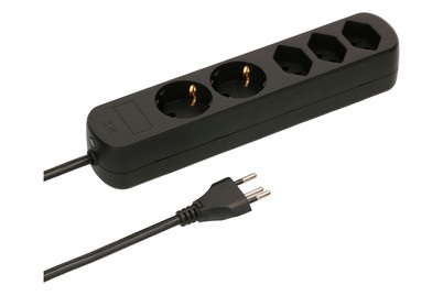 Max Hauri AG, Max Hauri AG 160281 Steckdosen-Verteiler 1 Stück Schwarz CH-Stecker 1 St., Max Hauri 160281 Steckdosen-Verteiler 1 Stück Schwarz CH-Stecker 1 St.