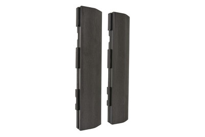 RAINBODECK, RAINBODECK Rampe WPC M-SHAPE Choco, Rampen-Set HPC M-Shape Ebony | 40 × 16 × 2.3 cm | 2 Stück