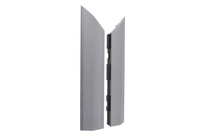 RAINBODECK, RAINBODECK WPC Aussenecke M-SHAPE L'Grey, HPC M-Shape Aussenecke Light Grey | 47 × 16 cm | 2 Stück