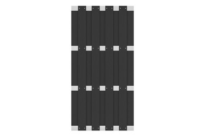 undefined, Sichtschutzelement Wpc/hpc, Halbelement Classic HPC Charcoal 180x90cm