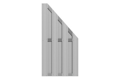 undefined, Sichtschutzelement WPC schräg grau, 