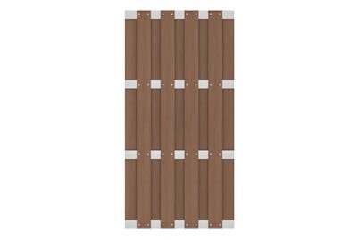 undefined, Sichtschutzelement WPC halb teak, Halbelement CoShield HPC Teak 180x90cm