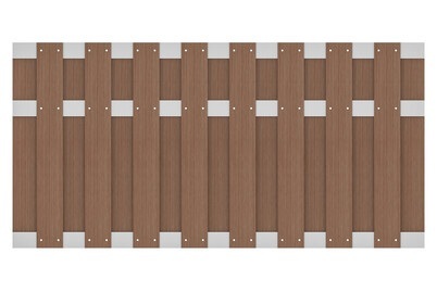 undefined, Tiefelement Sichtschutzzaun WPC TEak, Tiefelement CoShield HPC Teak 90x180cm
