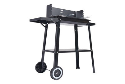 MOOD, MOOD Holzkohlegrill-eckig, Holzkohlegrill Vallejo | 87 × 35 × 83 cm