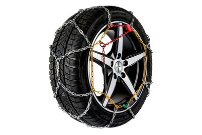 Lescars Schneeketten Größe L für Reifen 215/55 R16 u.v.m., inkl