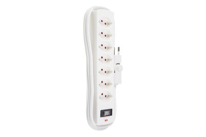 MH Safety-Line, MH Safety-Line 114970 Steckdosenleiste mit Schalter 7fach Weiß, Max Hauri AG Steckdosenleiste Clip-Clap Weiss | T13 | 10 A | 2.3 W