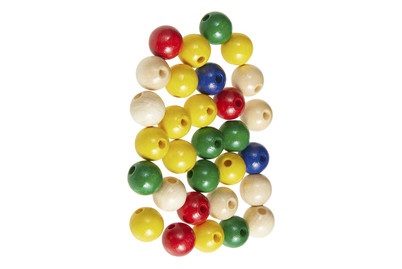 GLOREX, GLOREX Holzperlen Mix, 28 Stk., 