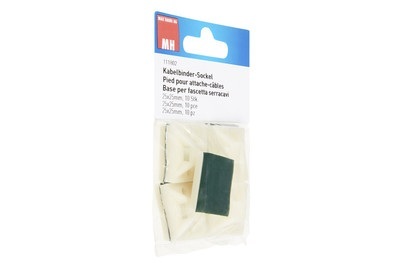 Max Hauri, Max Hauri Kabelbinder-Sockel Selbstklebend, Max Hauri AG Kabelbinder-Sockel Selbstklebend Weiss | 19 mm