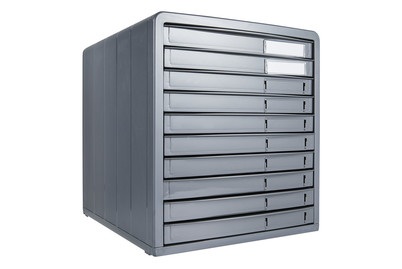 Rotho, ROTHO Bürobox Timeless, Rotho Bürobox Timeless Anthrazit | 32 × 29 × 34.5 cm