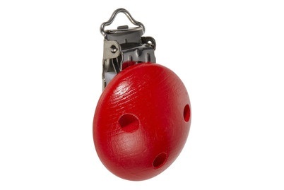 GLOREX, GLOREX Nuggiketten Clips 35 mm, Glorex Nuggikette Glorex Holz, 35 mm, 1 Stk, rot