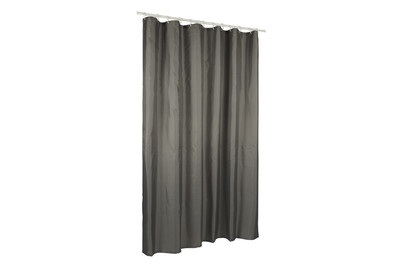 Wenko, Wenko - Anti-Schimmel Duschvorhang Uni Grey 180 x 200 cm waschbar - Grau, WENKO Duschvorhang