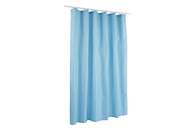 Wenko, WENKO Duschvorhang ANTI-SCHIMMEL, WENKO Duschvorhang hellblau Polyester Anti-Schimmel (1 Stk)