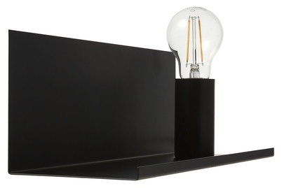 Lucide, Praktische Wandleuchte Sebo aus schwarzem Metall, Sebo Wandlampe E27 Metall Schwarz