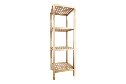 Wenko, WENKO Bad- & Wohnregal NORWAY, Wenko Bad- und Wohnregal Norway Holz | 112 × 36 × 36 cm