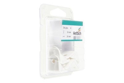 HETTICH, HETTICH Kunststoffwinkel, Hettich Kunststoffwinkel Weiss | 24 × 15 mm