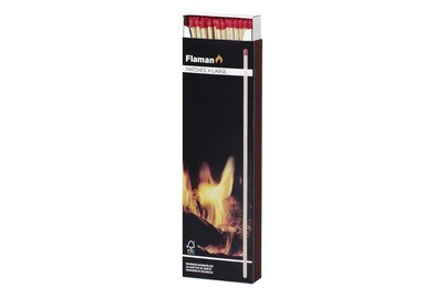 FLAMAN, FLAMAN Zündhölzer MATCHES X- LARGE, Flaman Grillanzünder Matches XL, 60 Stück, FSC