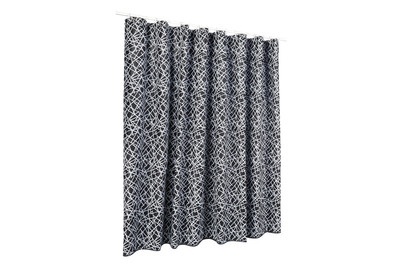 Spirella, SPIRELLA Duschvorhang TEXTIL, Spirella Duschvorhang Textil Schwarz-Weiss | 180 × 240 cm