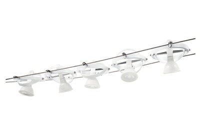 Paulmann, Paulmann 94438 Seil-Komplettsystem GU5.3 Weiß (matt), Chrom, Paulmann PAULMANN 94438 Seil-Komplettsystem GU5.3 Weiß (matt), Chrom