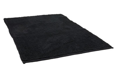 Badteppich Chenille 60X90Cm Schwarz