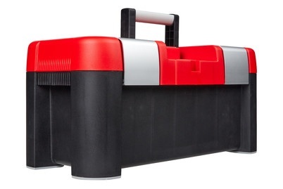 Allit, allit Profi-Werkzeugkoffer, TÜV/GS, Allit Werkzeugkoffer Mcplus ALU 21 Rot-Schwarz | 25 × 25 cm