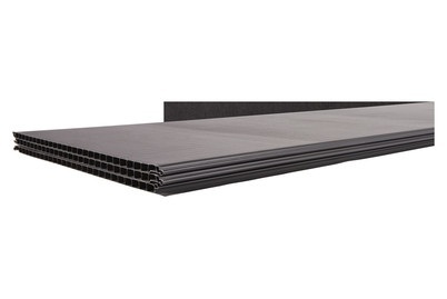 undefined, Wandpaneele PVC SteinXL Anthrazit, PVC-Wandpaneele Element Stein xL Anthrazit 2600 x 375mm / 2.925