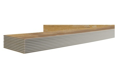 undefined, Wandpaneele PVC Holz Cabane Gelb, PVC-Wandpaneele Element Cabane Gelb 1200 x 154mm / 1.66