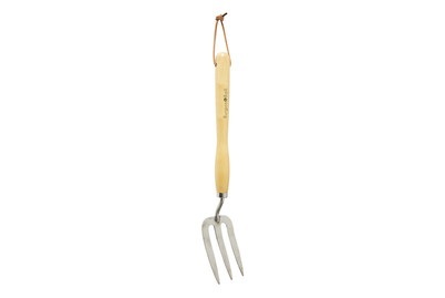 undefined, Hochbeet Handgabel FORK, Burgon & Ball - Pflanzgabel ROSTFREI - hellbraun - Holz - 3/8/47 cm