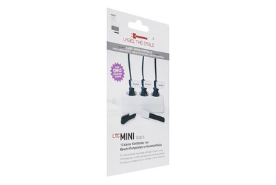 Label the Cable, Kabelhalter Label the Cable 2510 Schwarz, Klettbinder mit Etikett Schwarz