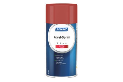 RENOVO, RENOVO Acryl-Spray, Renovo Acryl-Spray Feuerrot RAL 3000 Glänzend | 0.25 l