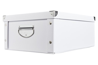 undefined, Aufbewahrungsbox Pappe, ZELLER Aufbewahrungsbox 17764 40x33x17cm 22l Deckel weiss