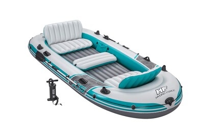 Bestway, Bestway Schlauchboot elite x5 , Adventure Elite X5 Raft Set , Weiss, Hellblau , Metall, Kunststoff , Sport , 166x45 cm , matt,matt , 0069160786, Bestway Schlauchboot ADVENTURE ELITE X5 364 cm
