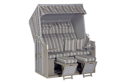 Nouvel, Nouvel Strandkorb Marne XL, Nouvel Strandkorb Marne XL Anthrazit-Grau | 160 × 140 × 80 cm