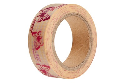 GLOREX, Glorex Washi-Tape 15mmx10m lachs, mit Sc, Glorex Washi-Tape Lachs | 1.5 cm × 10 m
