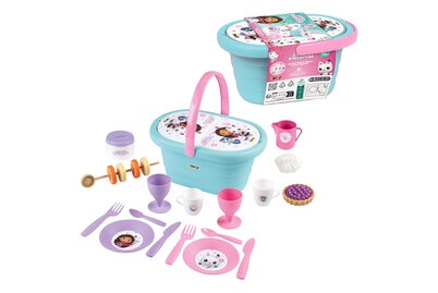 Dreamworks Gabby?s Dollhouse, Smoby Gabby's Dollhouse Picknickkorb, Smoby Spiel-Geschirr Gabby's Dollhouse Picknickkorb